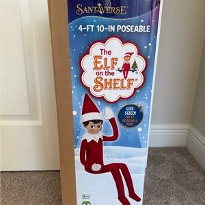 Santaverse Red and White Poseable Elf Holiday Decoration